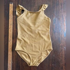H&M Girls' Textured Gold One-Piece Swimsuit size 8-10